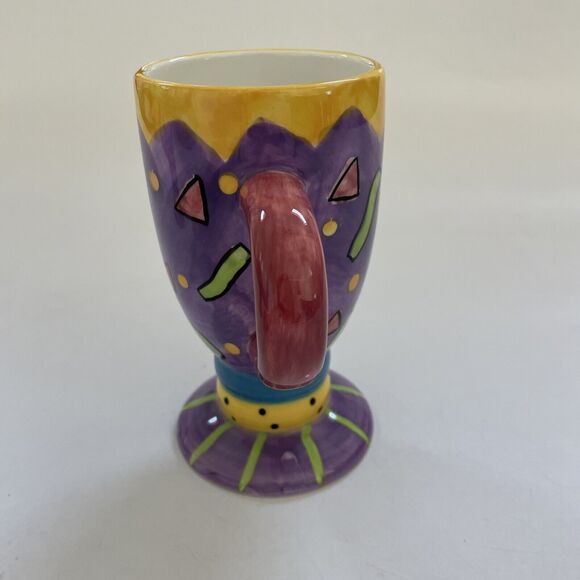 Lot of 2 Bella Casa by‎ Ganz Collectible Footed Mugs CELEBRATION Birthday Bright - Picture 3 of 10